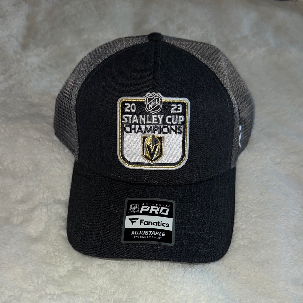 Vegas Golden Knights Fanatics Pro Black and Gray 2023 Stanley Cup Champions Hat
